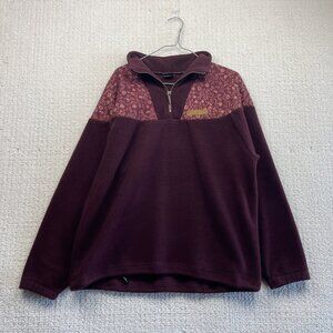 VTG Louis Garneau Polar Fleece Jacket Floral AOP Men *Patagonia synchilla style*